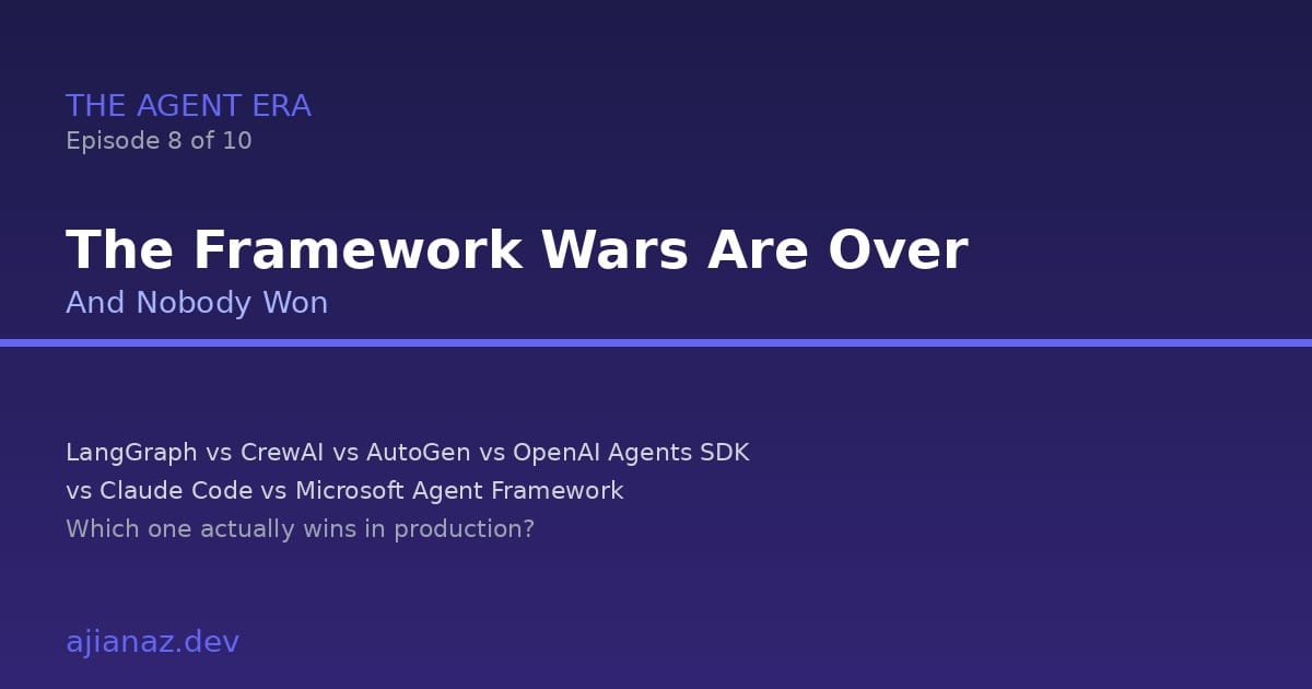 The Framework Wars Are Over: And Nobody Won