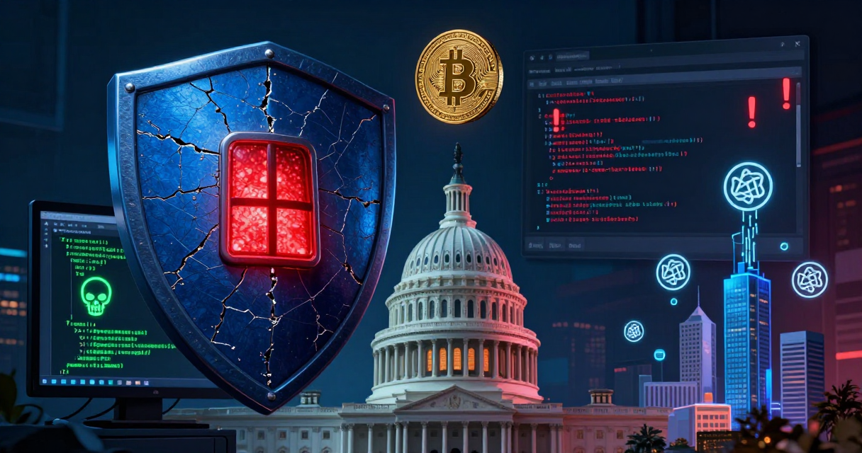 Cybersecurity themed digital illustration