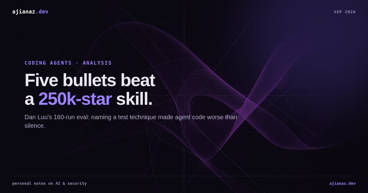 Article thumbnail: Telling Agents to Test Better Makes Them Worse