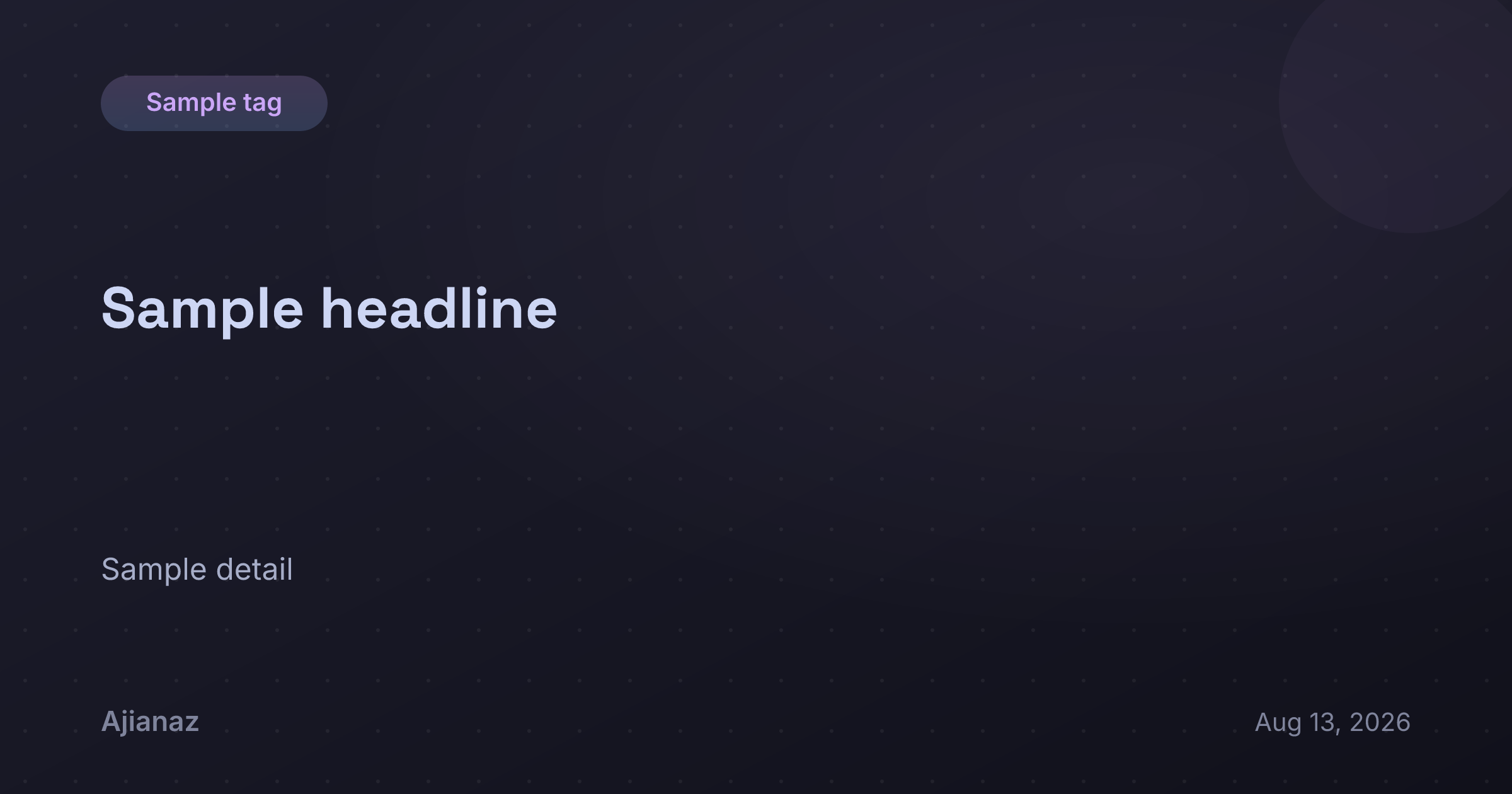 Announcement