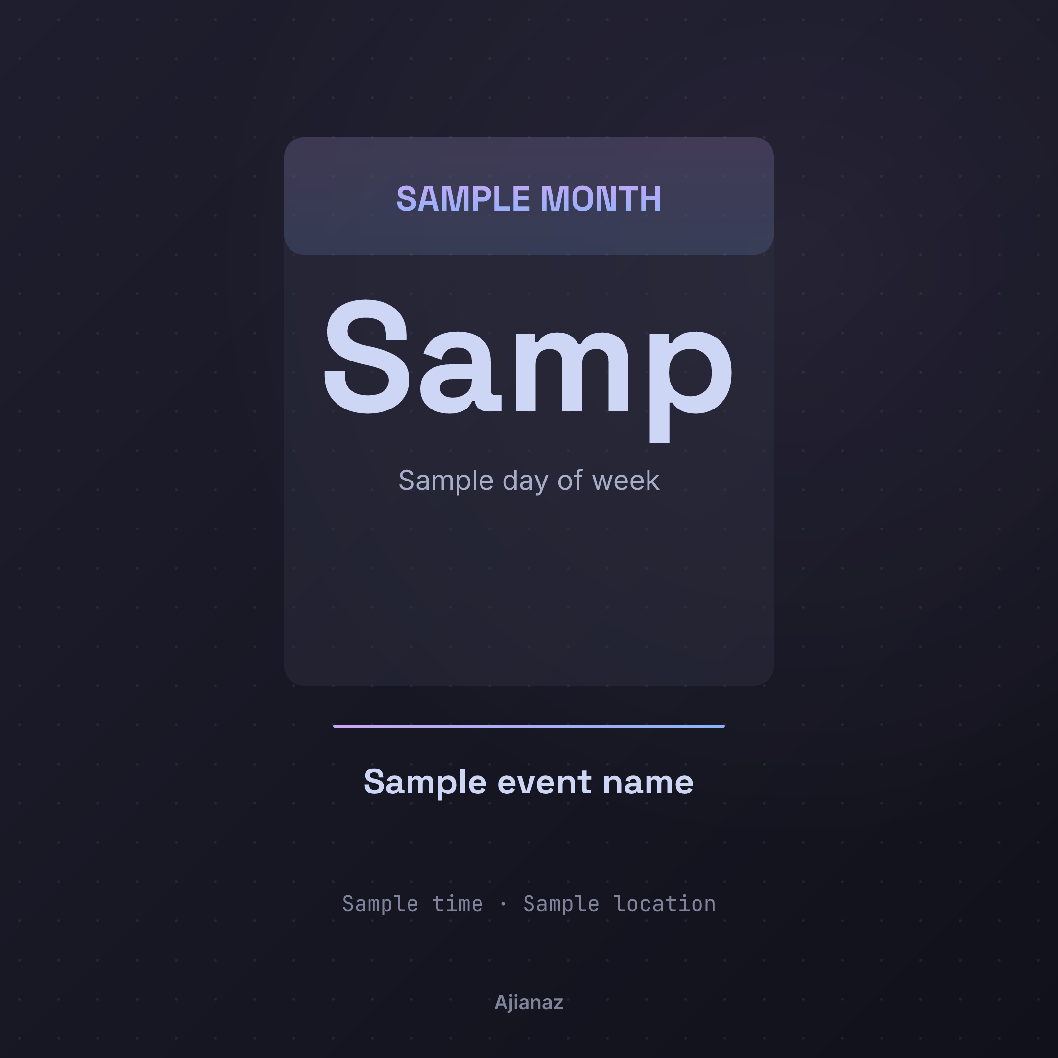 Calendar Event