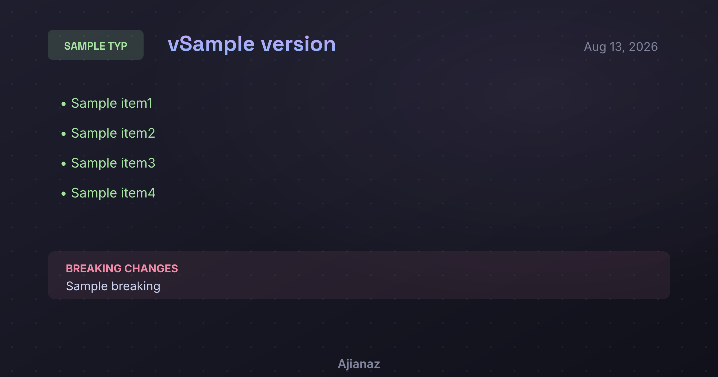 Changelog Entry