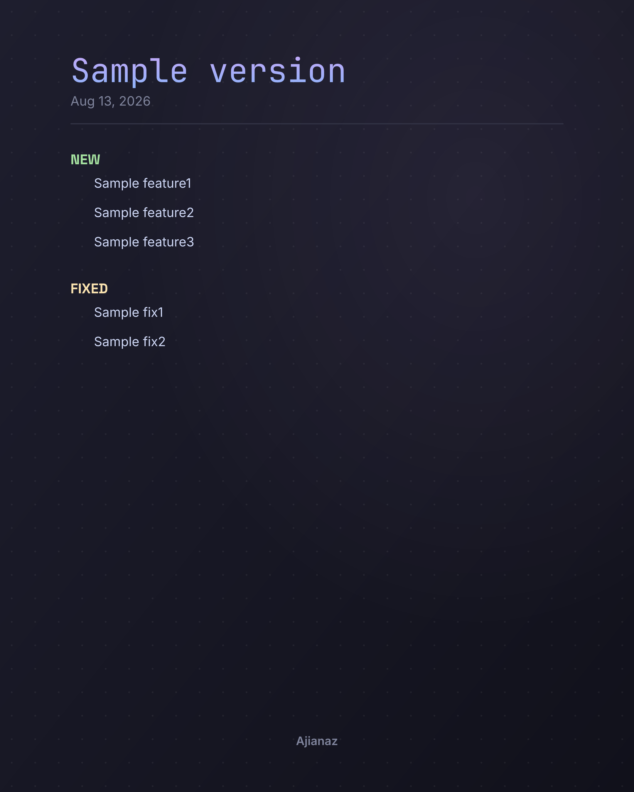 Changelog