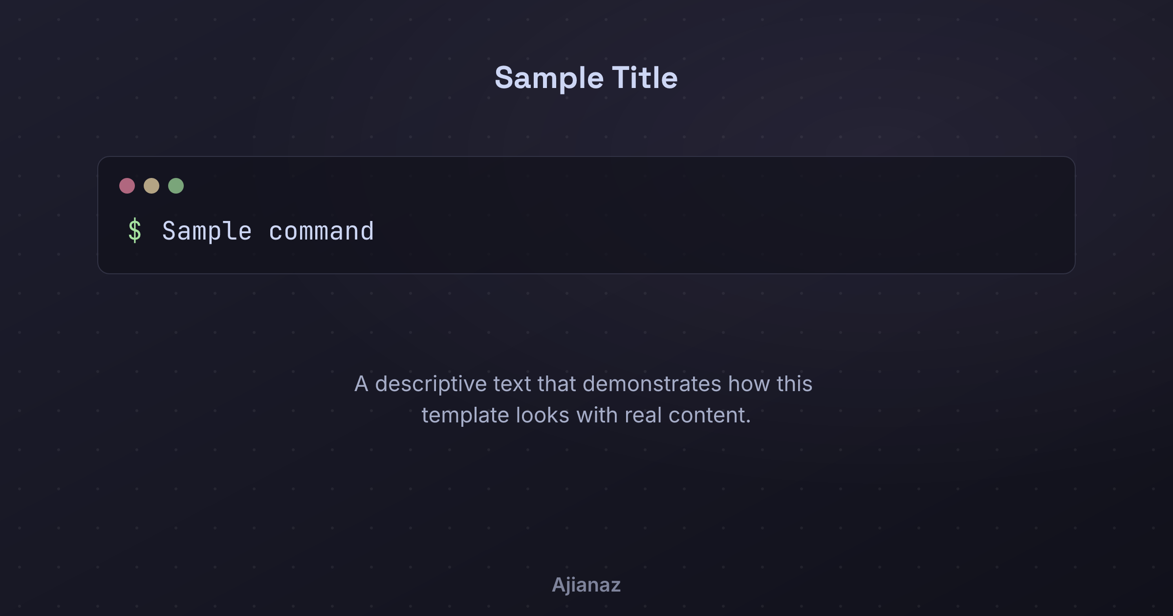 Command Card