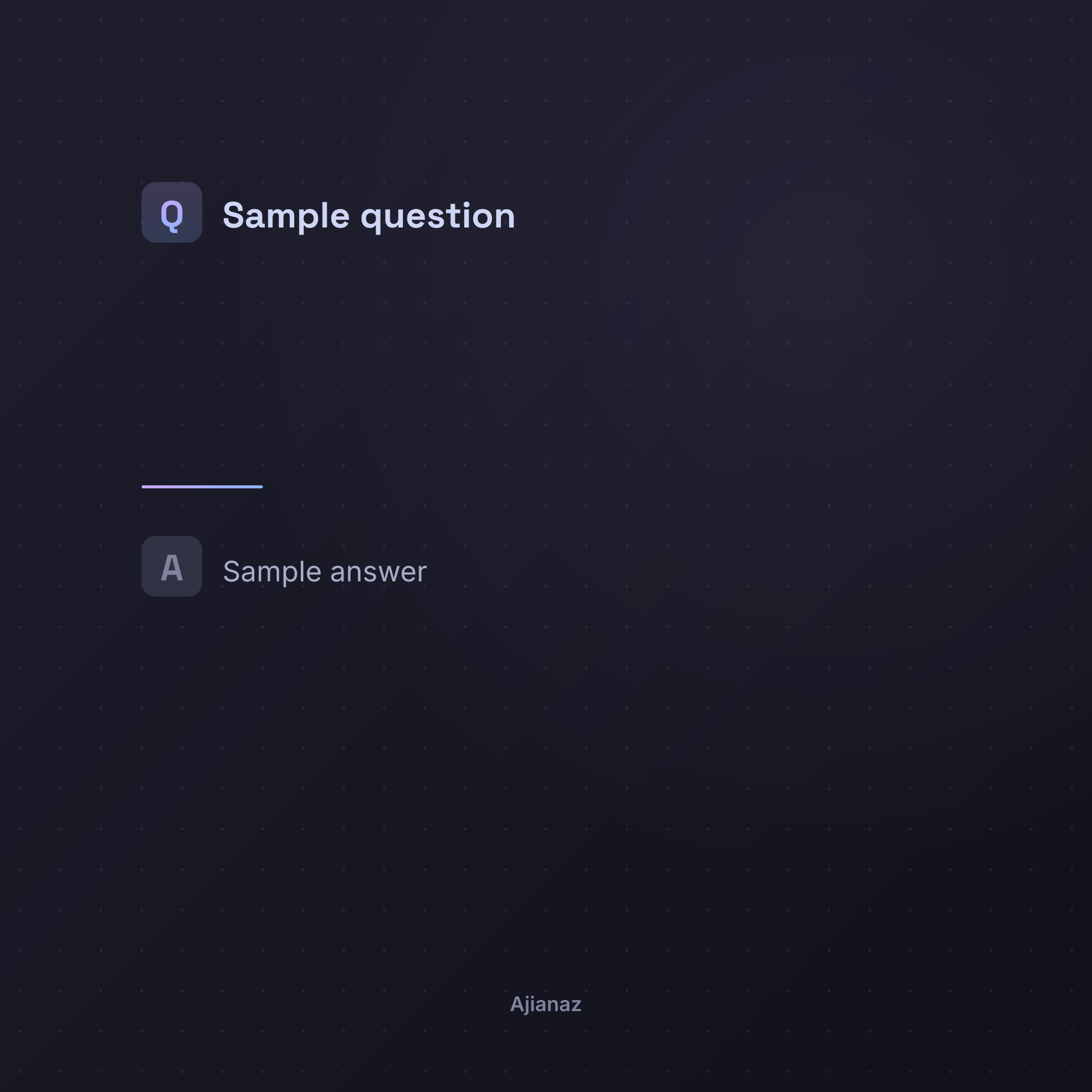 FAQ Card