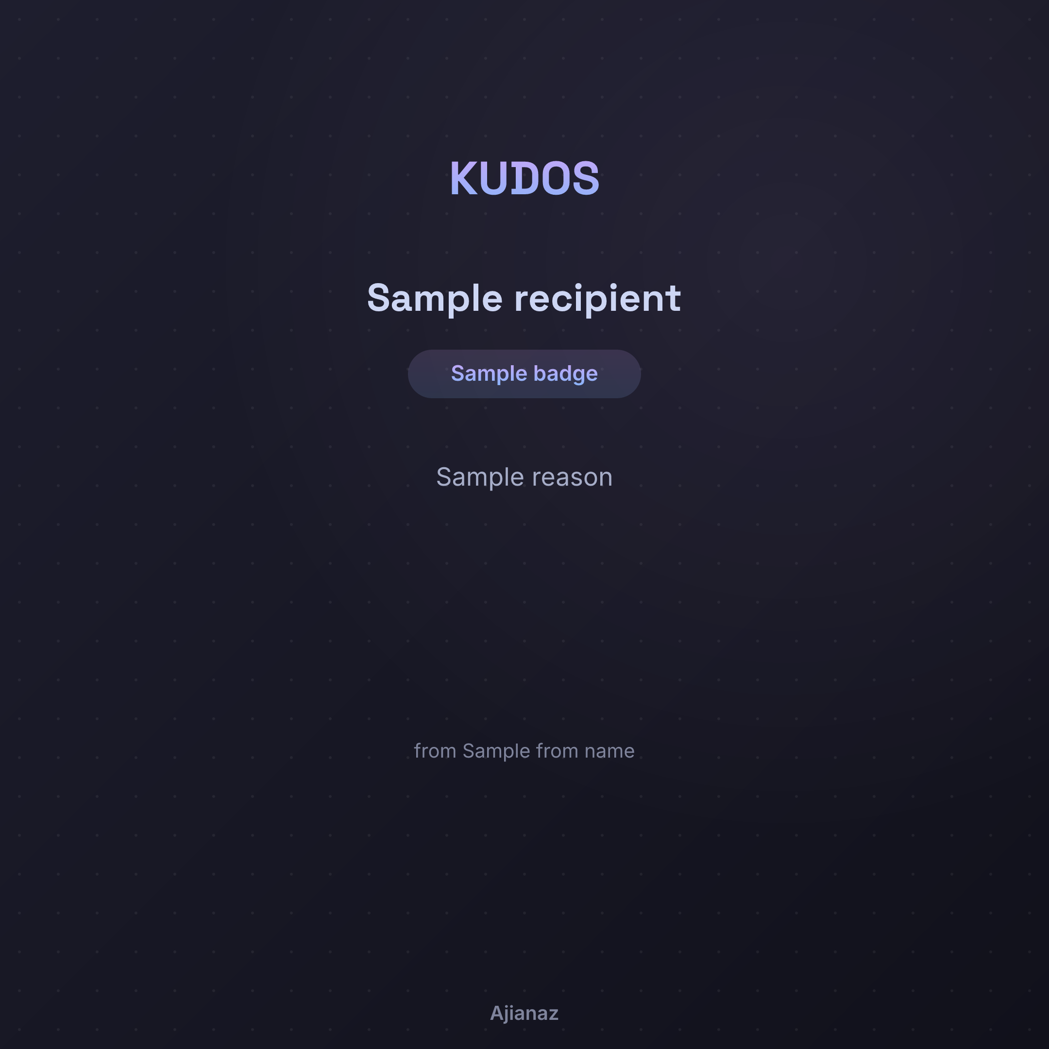 Kudos Card