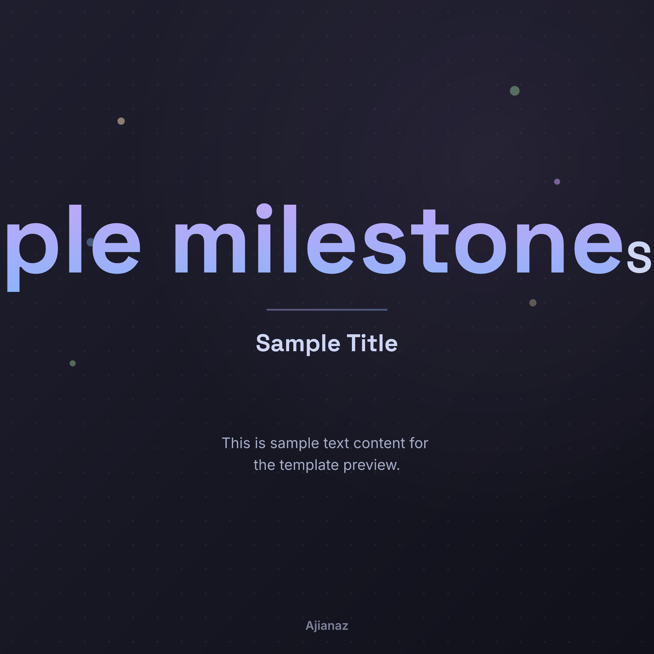 Milestone Celebration