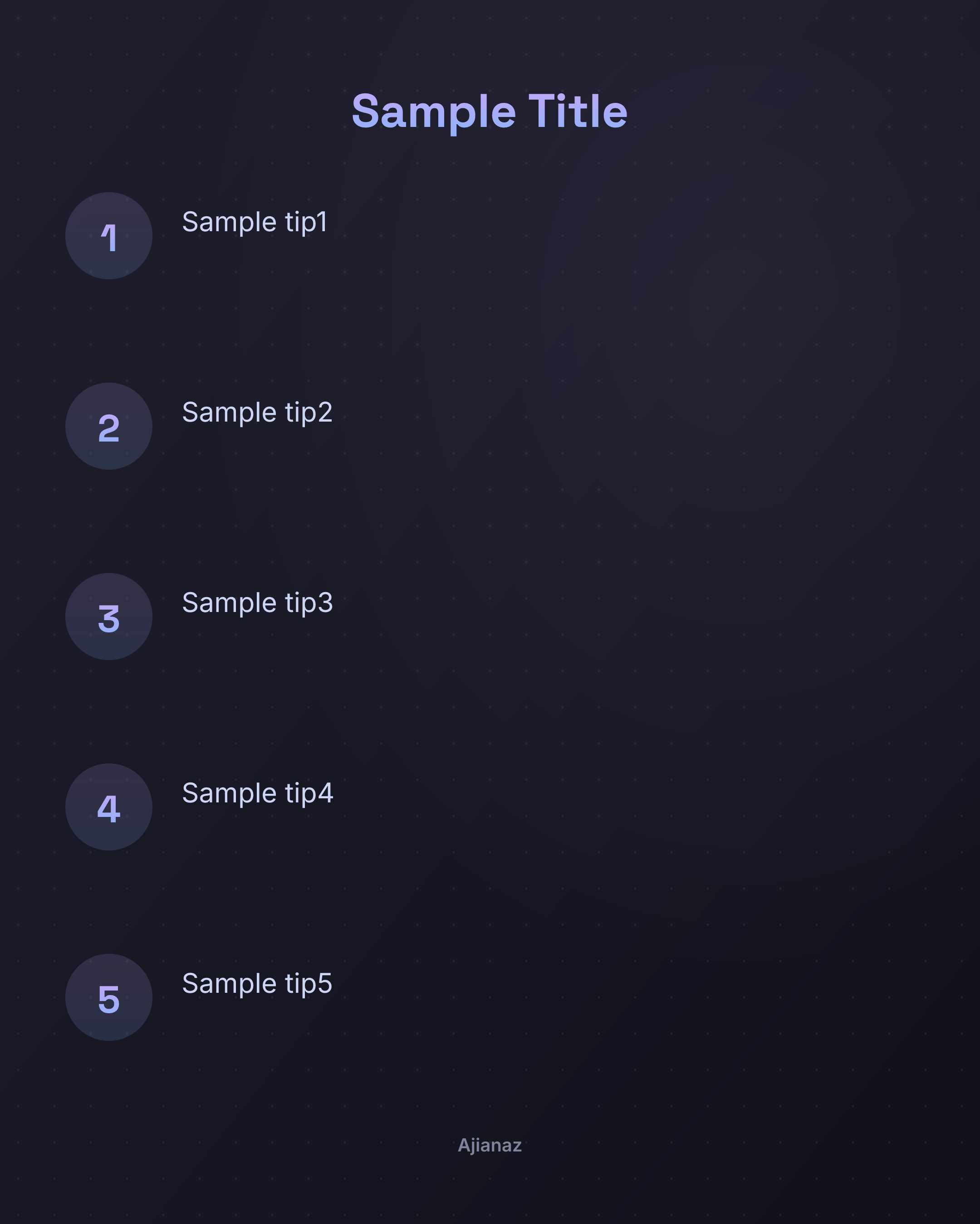 Numbered Tips