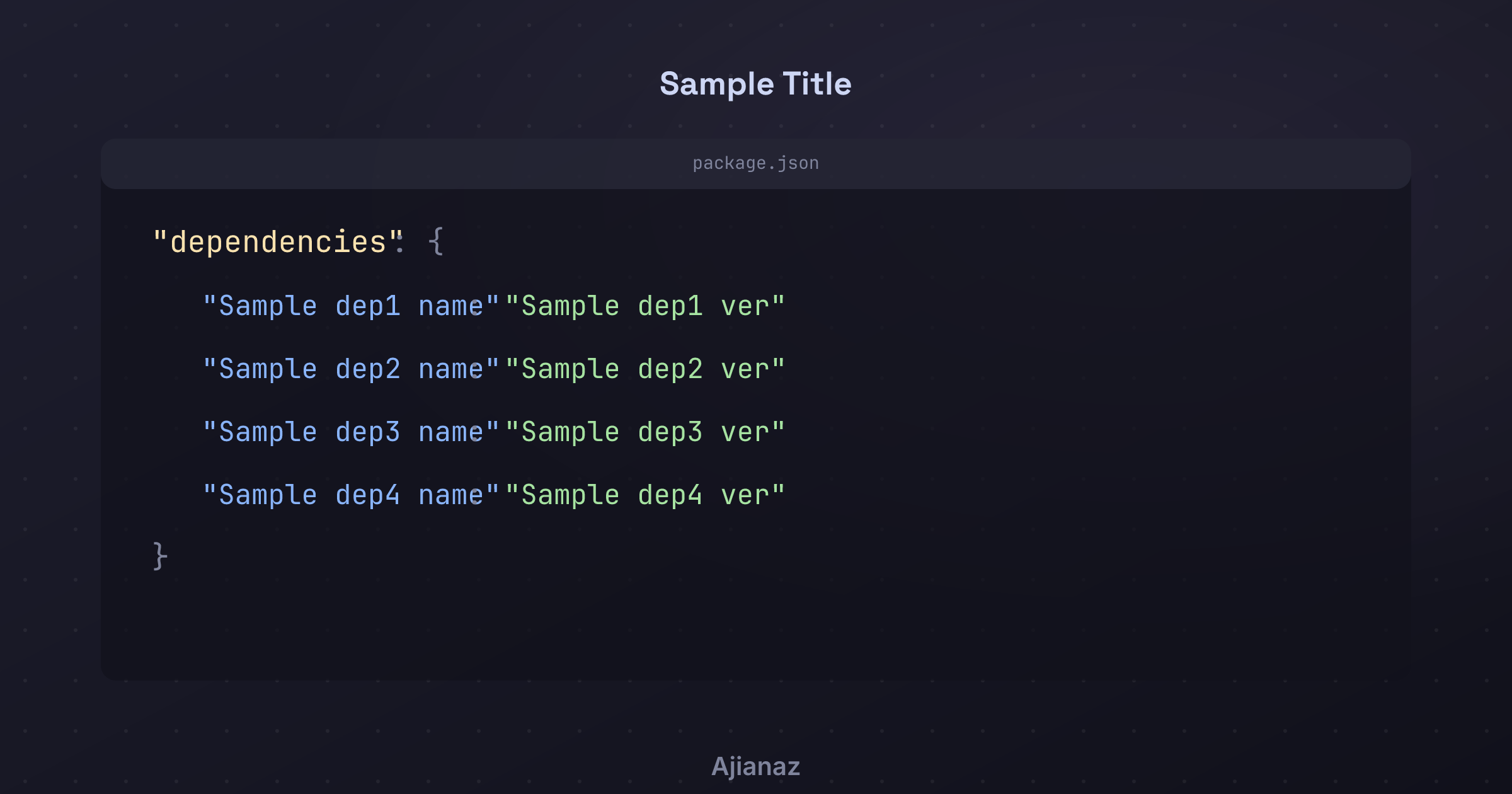 Package JSON