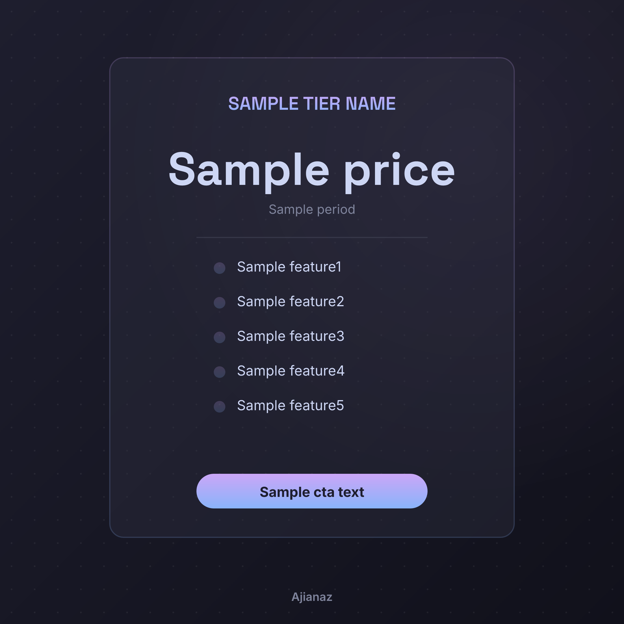 Pricing Card
