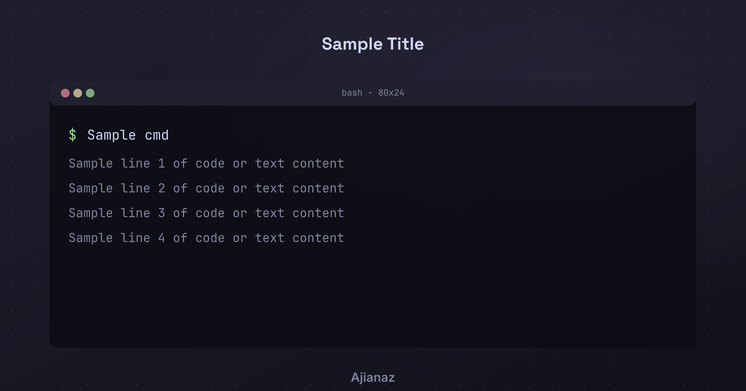 Terminal Output