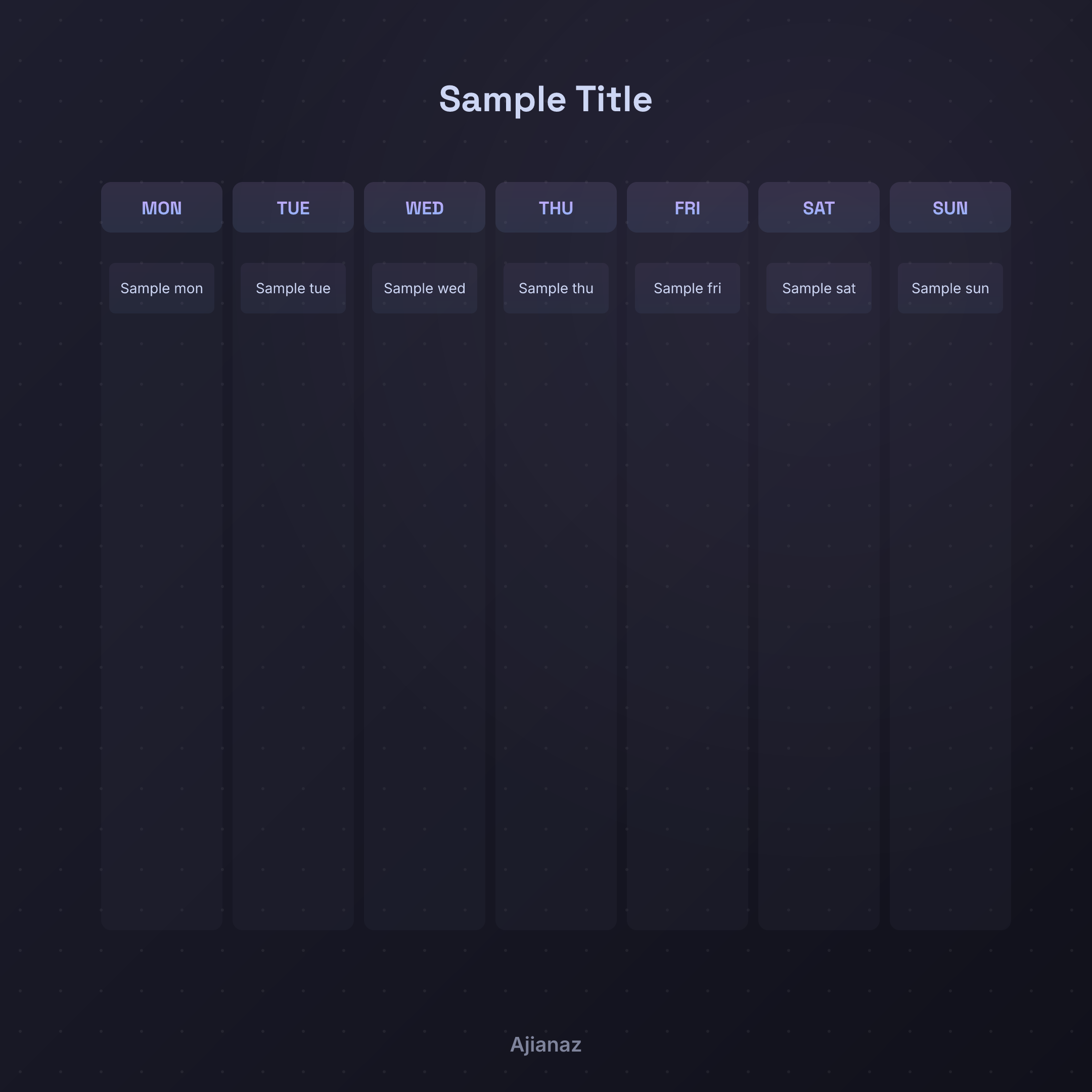 Week Schedule
